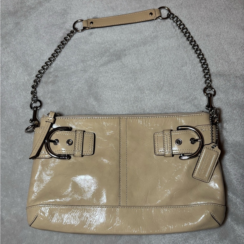Vintage Coach Soho patent leather shoulder bag